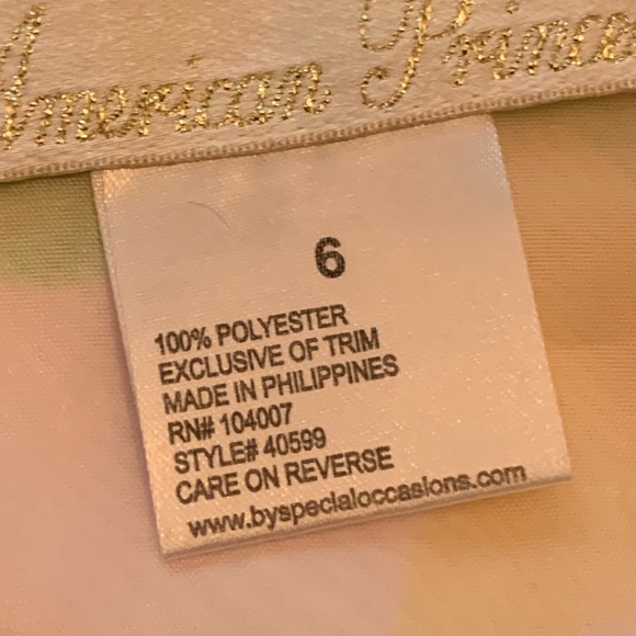 American Princess Formal Flower Dress, Size 6 - Picture 7 of 7